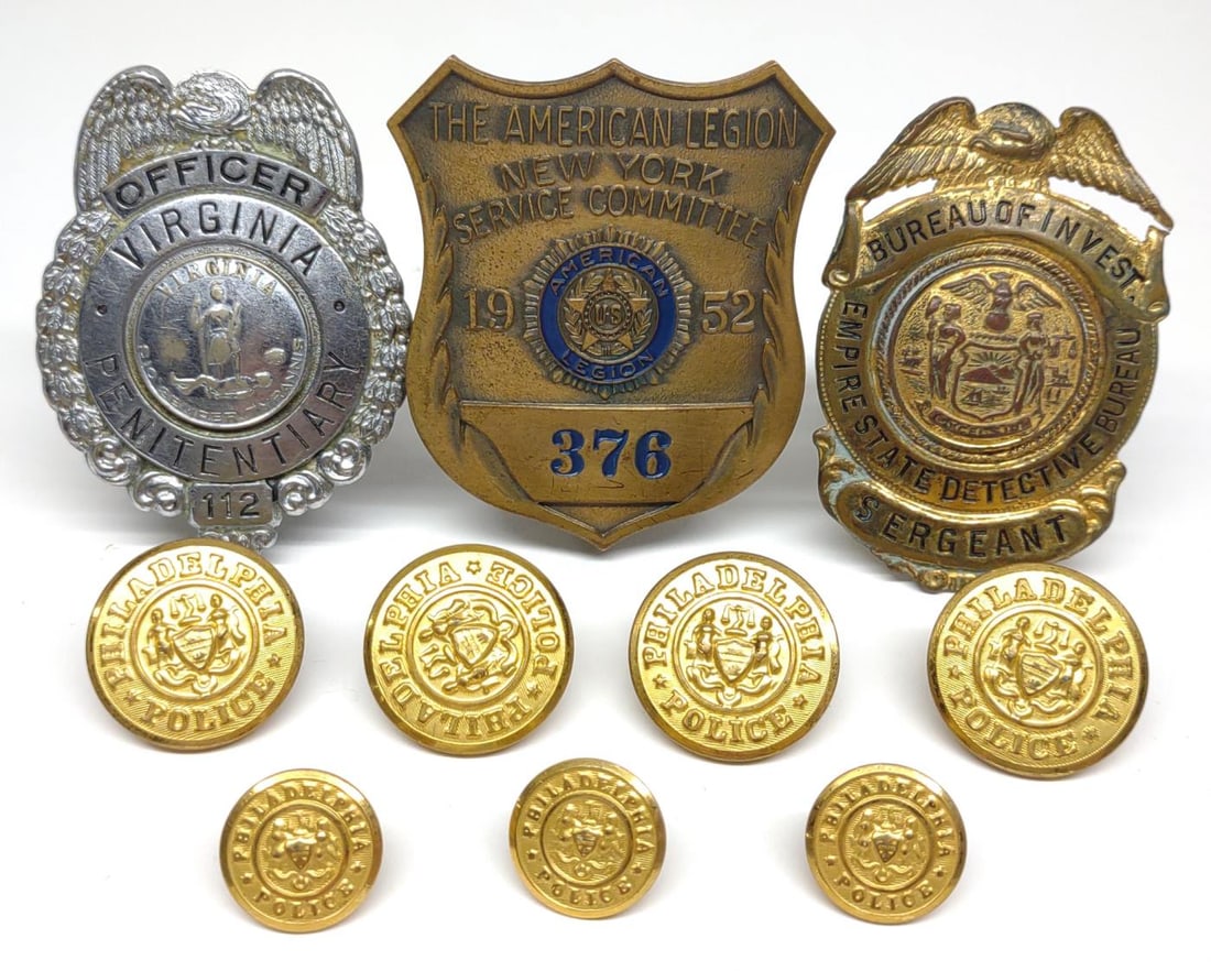 Vintage Badges (Detective, Penitentiary, Police) (1 of 11)