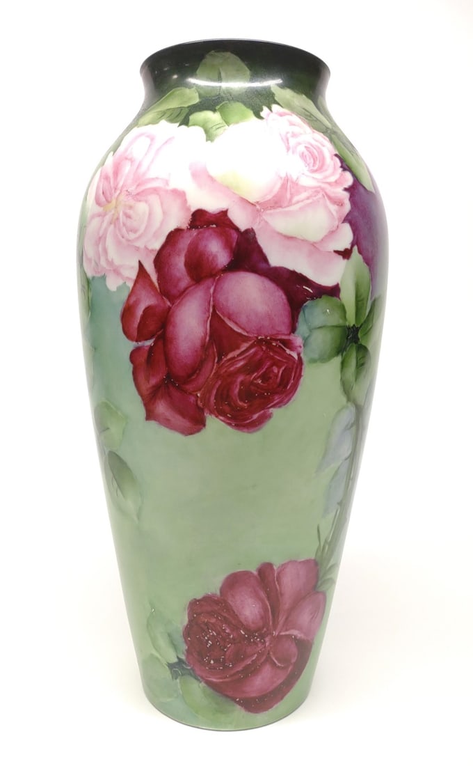 PL Limoges French Rose Painted Vase (1 of 9)