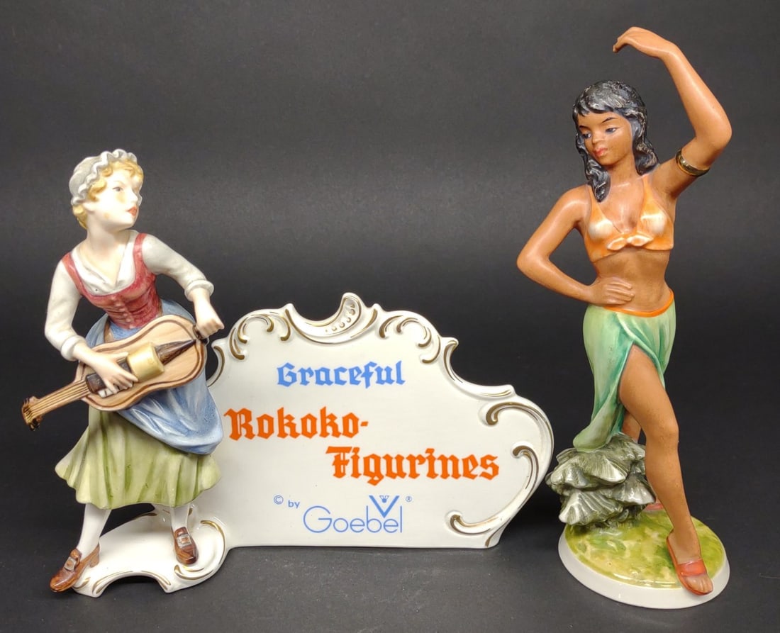 2 Vintage Goebel Porcelain Island Dancer & Plaque (1 of 7)