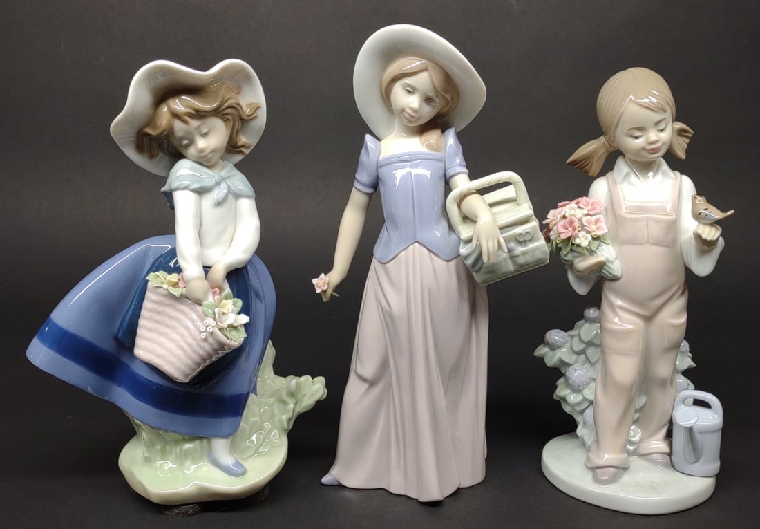 3 Lladro Flower Girl Figures (#5217, 5221 & 6489) (1 of 9)
