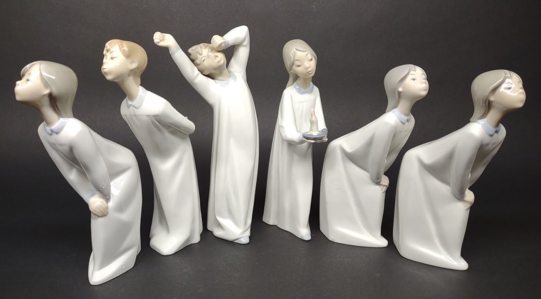 6 Lladro Figures (#4873, 4869, 4870, 4868) (1 of 11)