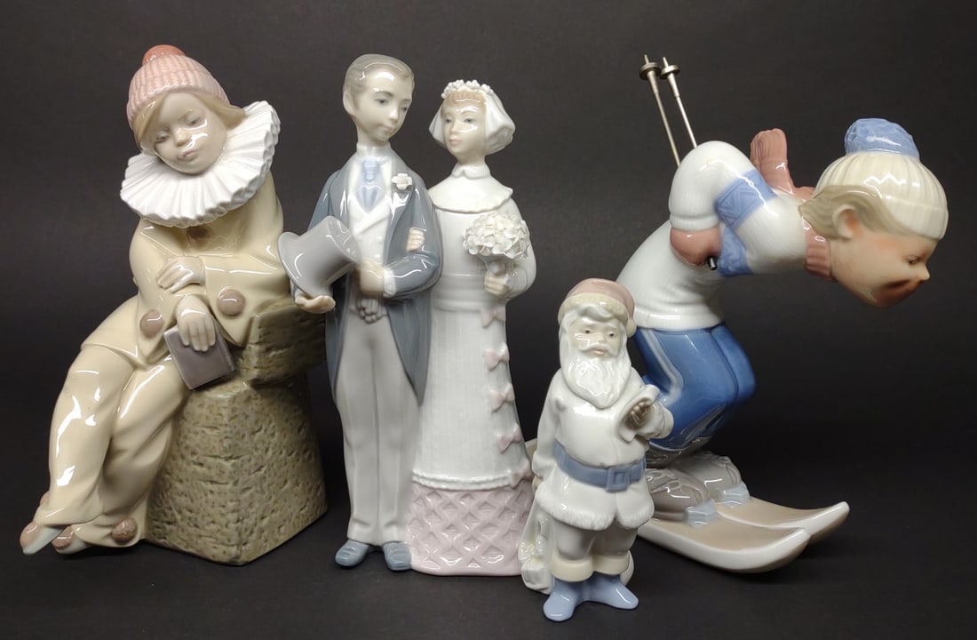 4 Lladro Porcelain Figures (#5842,4970,4808,5203) (1 of 10)