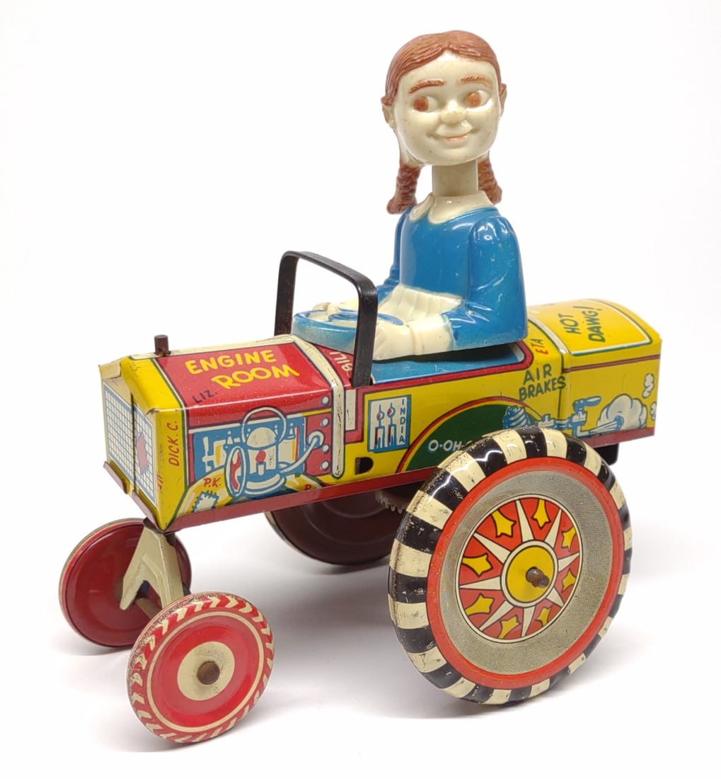 Marx Queen Of The Campus Crazy Car Tin Wind-Up (1 of 7)