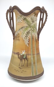 Nippon Moriage Desert Scene Camel Rider Vase