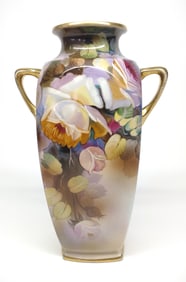 Nippon Flower Bouquet Porcelain Vase