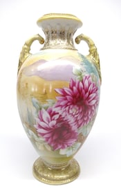 Nippon Chrysanthemum Mountain Scene Vase