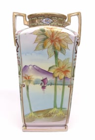 Imperial Nippon Lake & Mountain Scene Vase