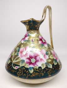 Nippon Pink Pentamerous Flower Pitcher / Ewer