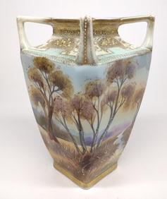 Imperial Nippon Valley Landscape Painted Vase