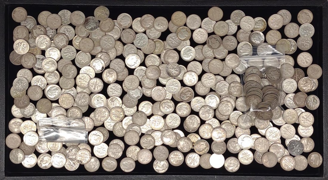 (348) 90% Silver Dimes(Mercury, Barber, Roosevelt) (1 of 13)