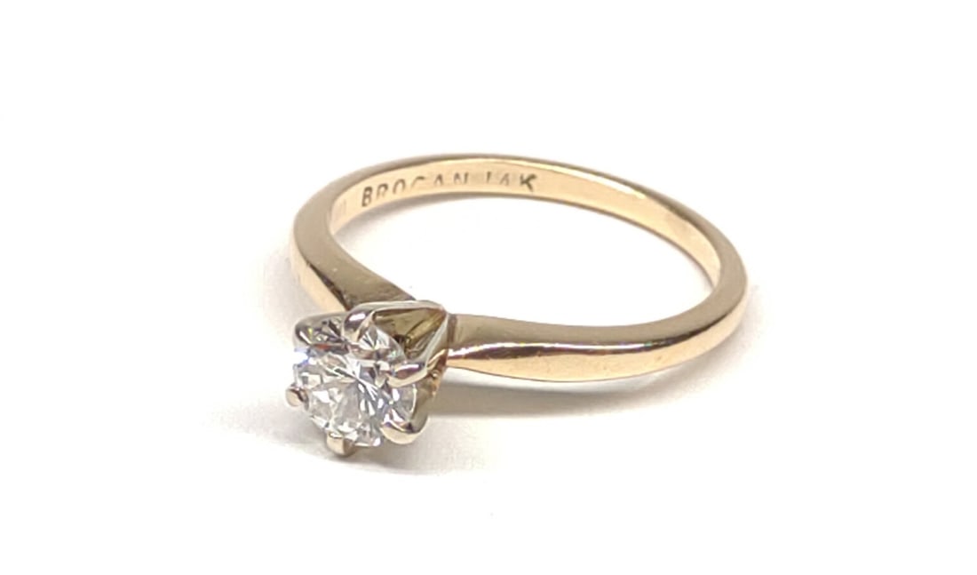 Brogan 14K Gold 1/2 ct Diamond Ring (sz 5.25) (1 of 8)