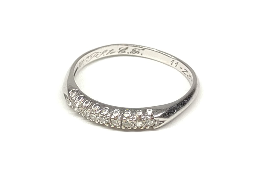 Platinum Diamond Wedding Ring (sz 6.75) (1 of 7)
