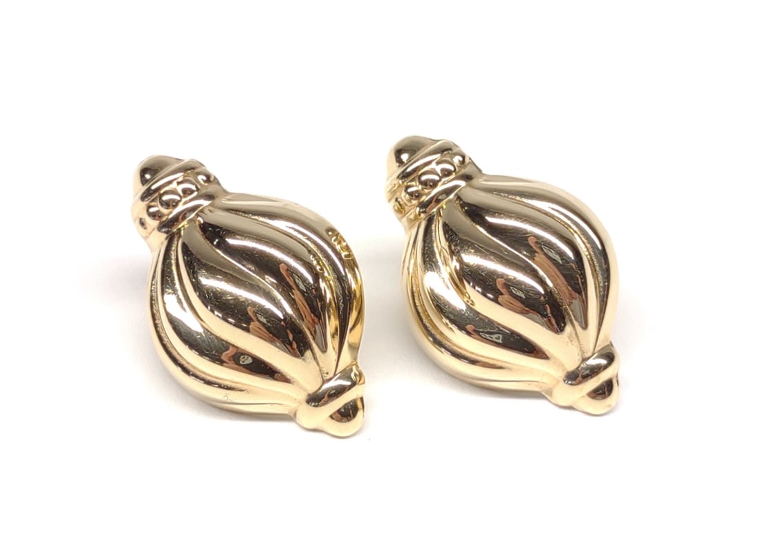 14K Yellow Gold Shell Post Earrings (1 of 6)
