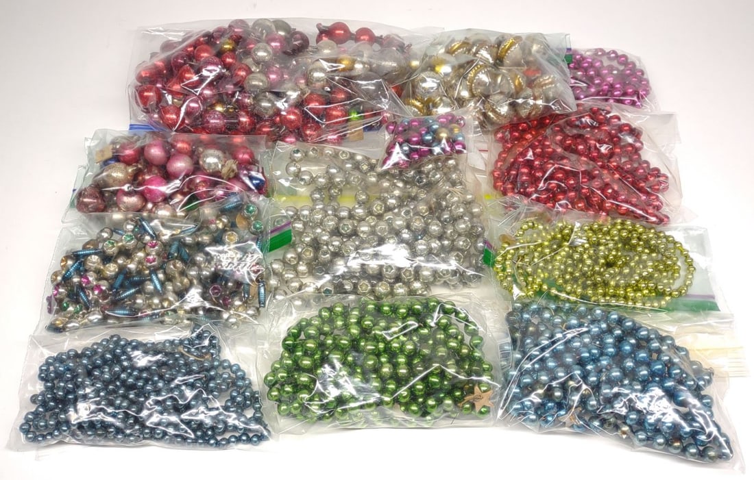 (11) Vintage Glass Bead Christmas Garland Strands (1 of 10)