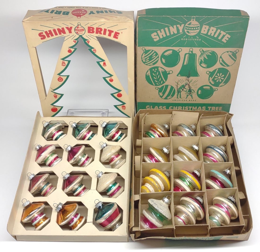 (24) Vintage Shiny Brite UFO Glass Ornaments (1 of 4)