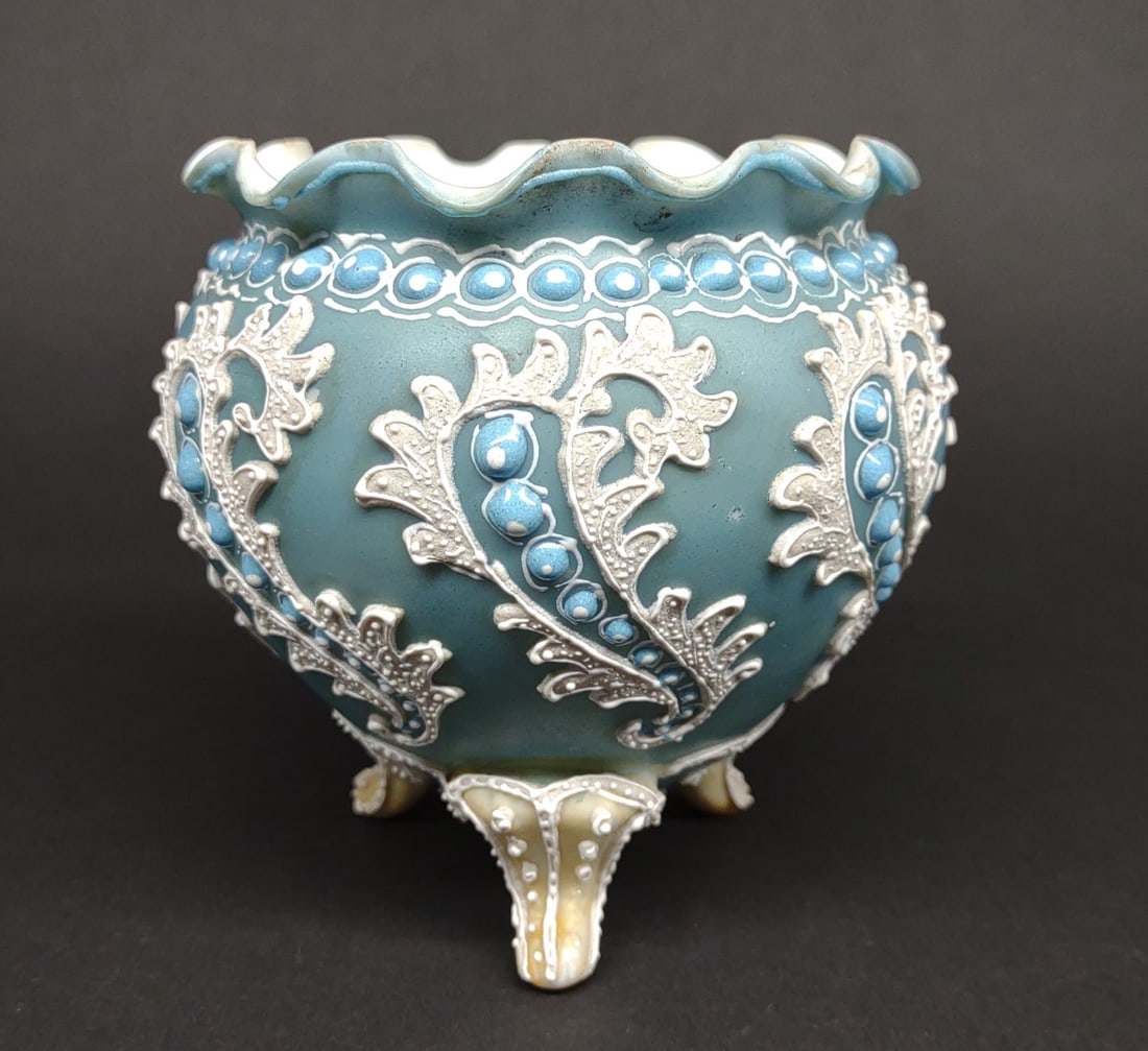 Teal Nippon Moriage Footed Vase (1 of 8)