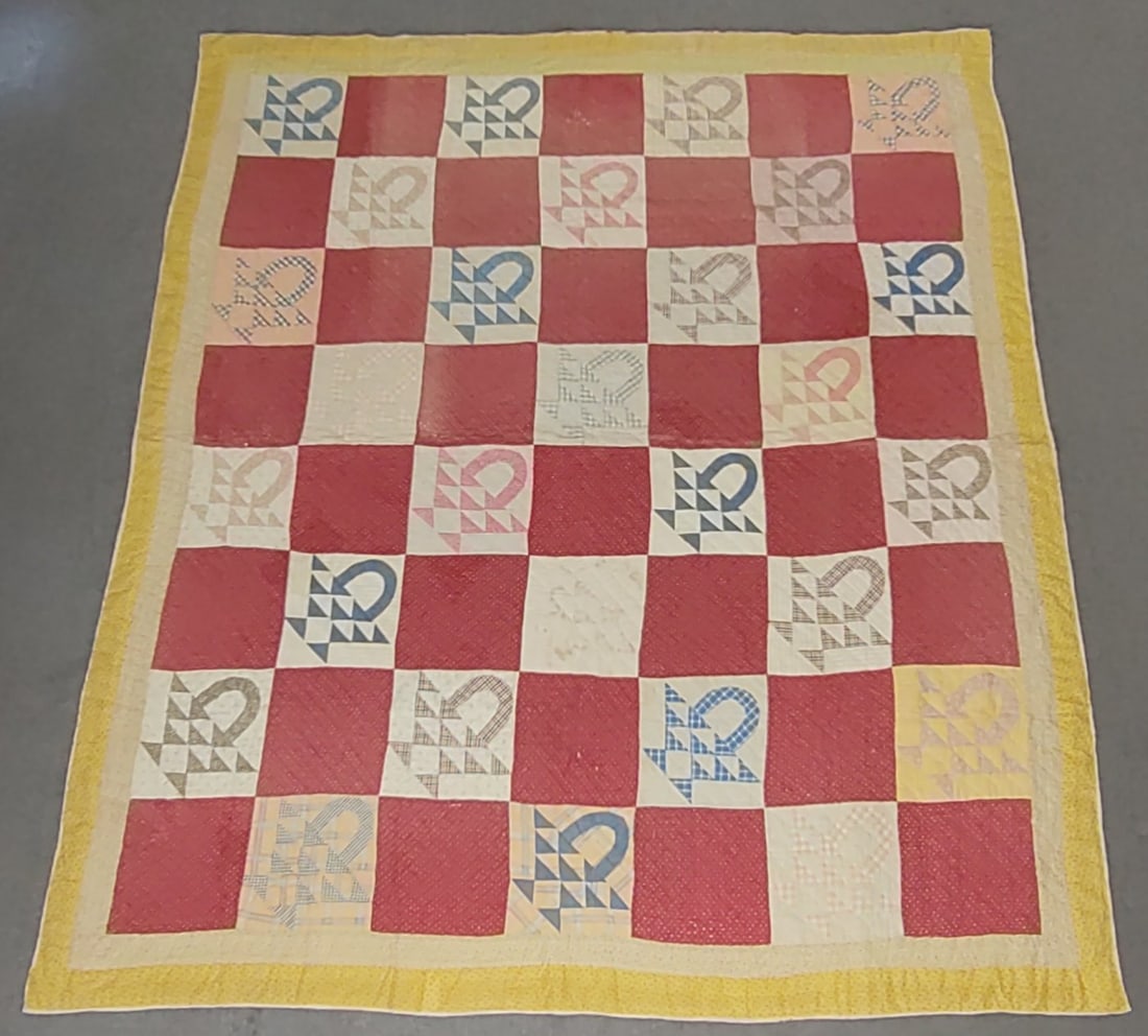 Vintage Basket Pattern Quilt (1 of 12)