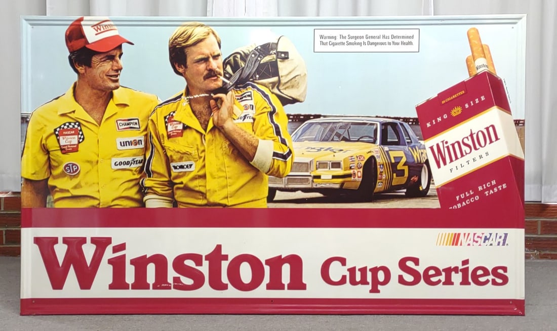 1982 Winston Cup Series Embossed Advertising Sign (1 of 6)
