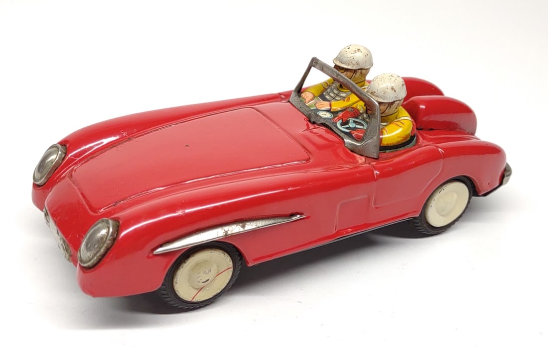 Vintage Tinplate Toy Police Car From 1950s Japan