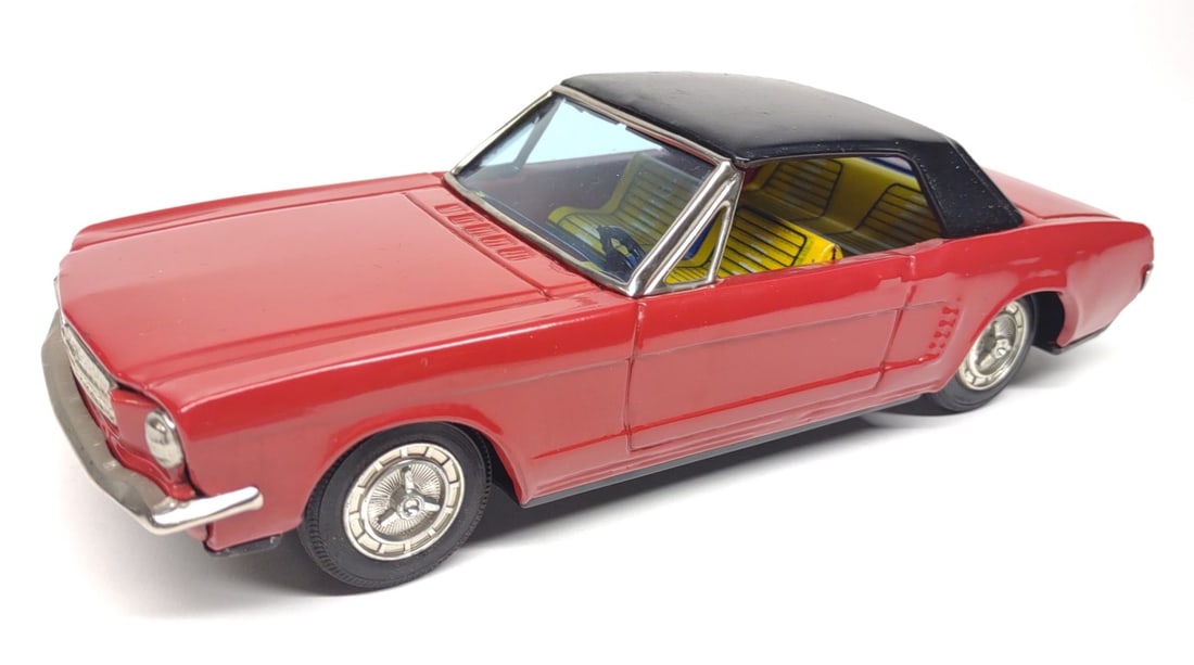 Vintage Bandai Ford Mustang Tin Friction Toy Car (1 of 8)