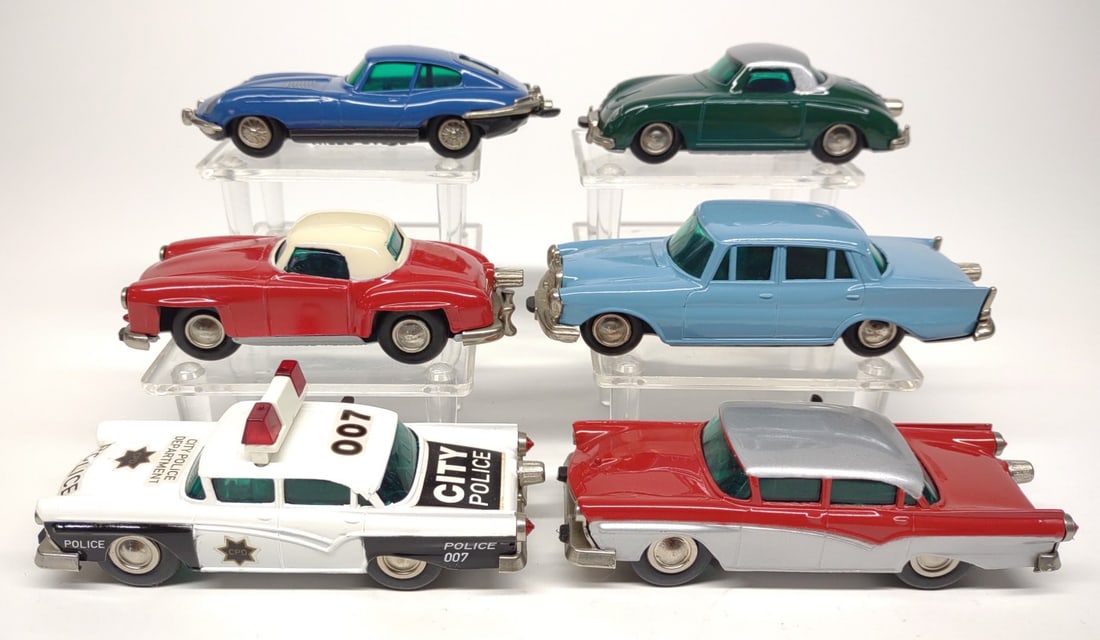 6 Vintage West Germany Micro Racer Windup Toy Cars (1 of 11)