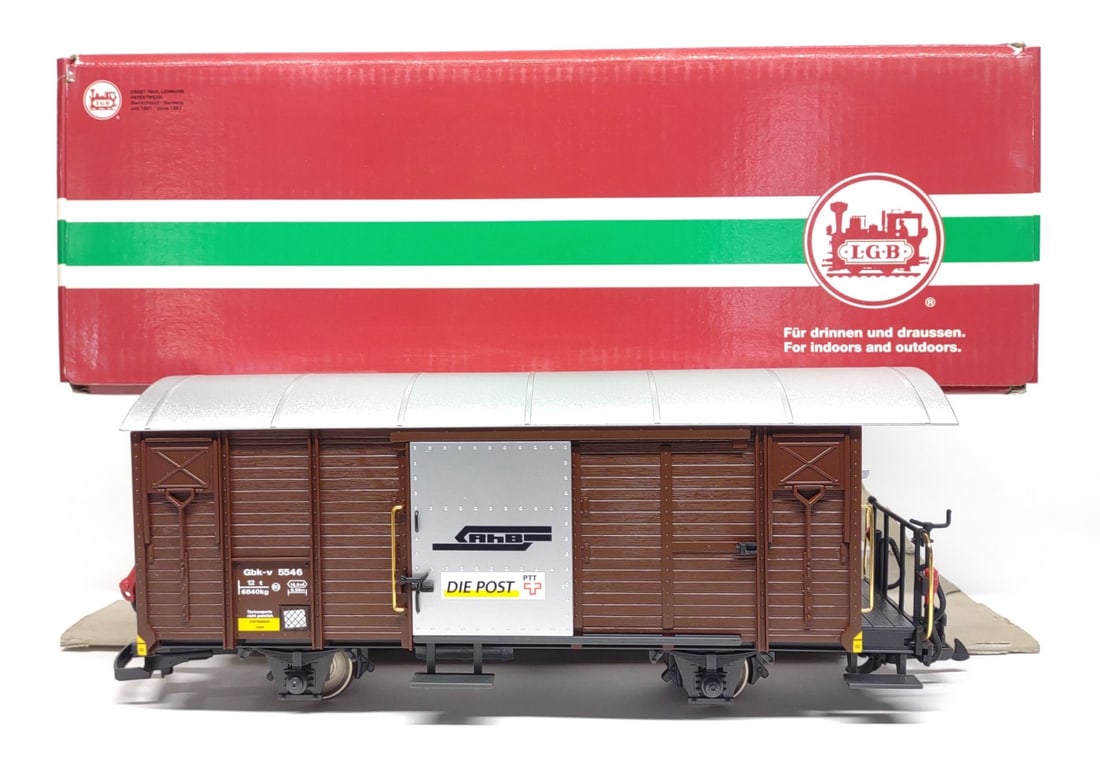 LGB 46810 DIE RhB Post Toy Train Car w/ Box (1 of 10)