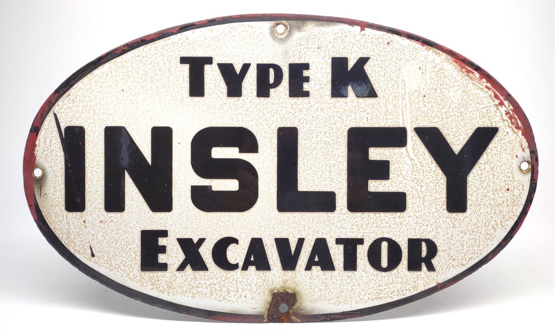 Type K Insley Excavator Porcelain Sign (SSP) (1 of 6)