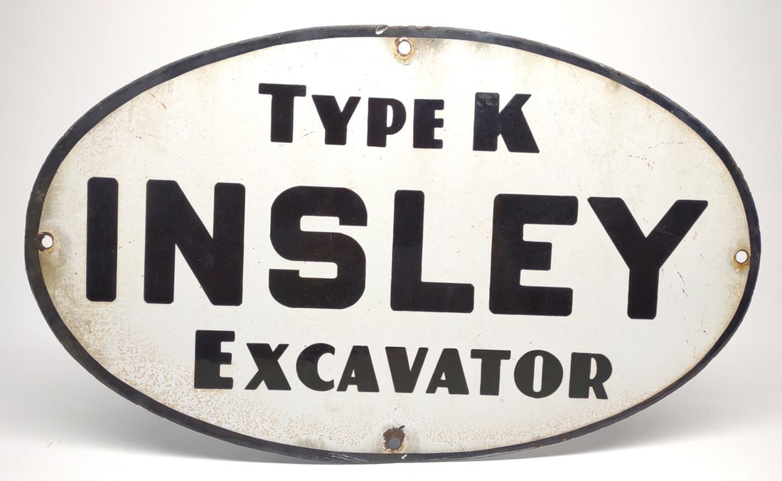 Type K Insley Excavator Porcelain Sign (SSP) (1 of 5)
