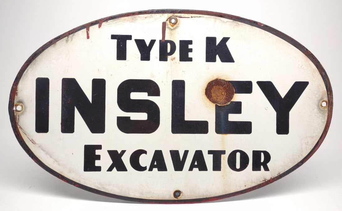 Type K Insley Excavator Porcelain Sign (SSP) (1 of 6)