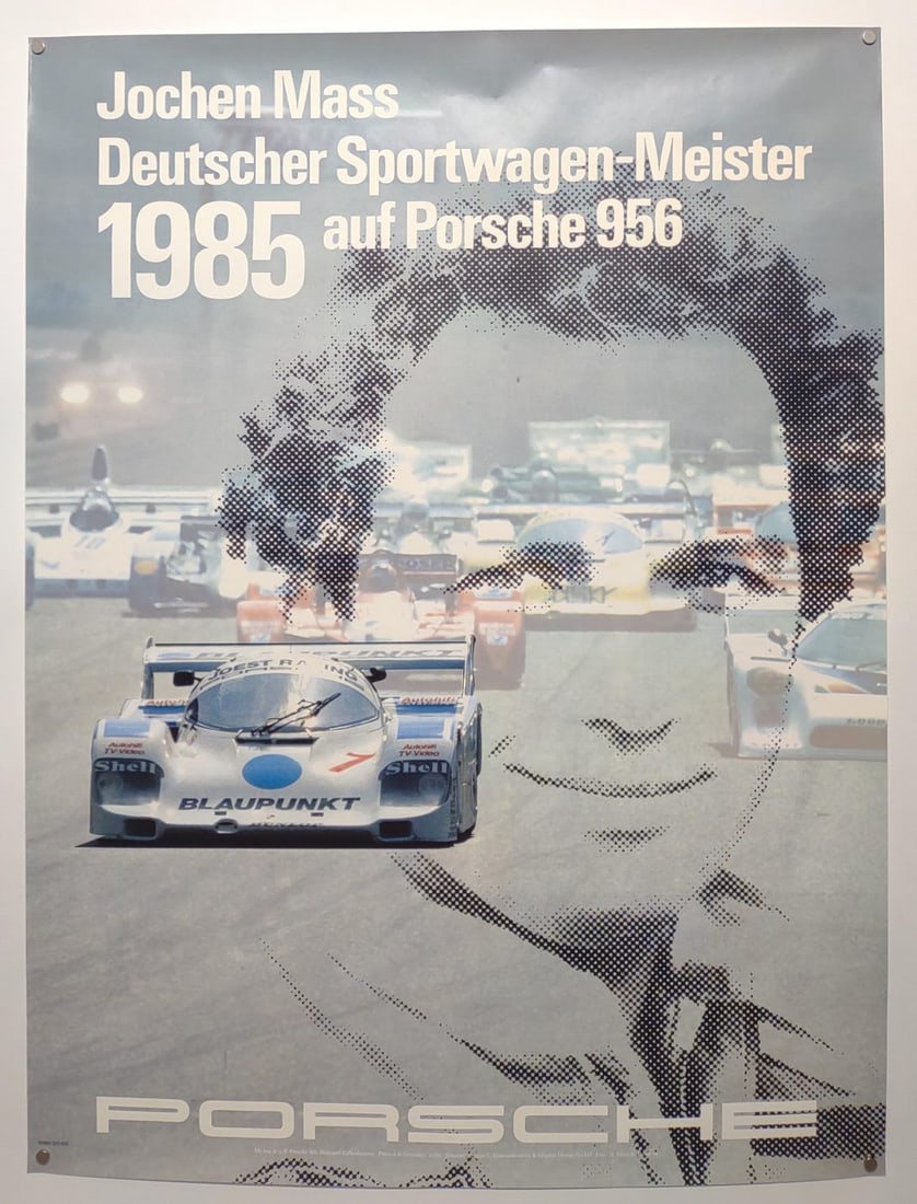 1985 Porsche Jochen Mass Racing Poster 30"x40" (1 of 9)