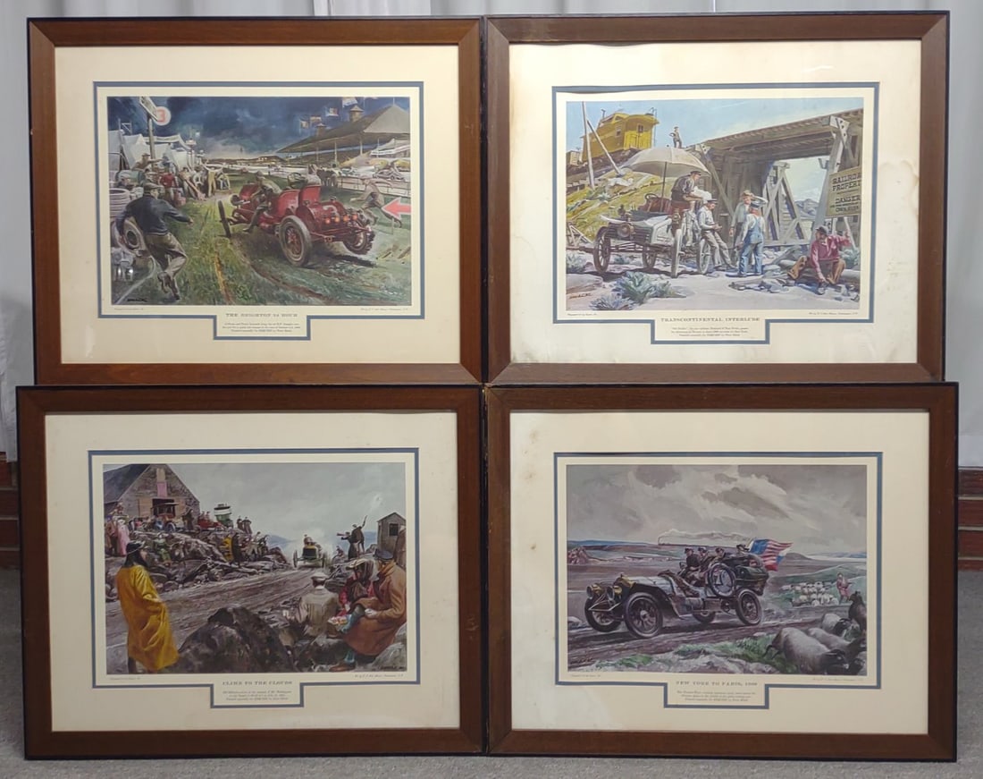 4 1946 Peter Helck Esquire Automobile Lithographs (1 of 20)
