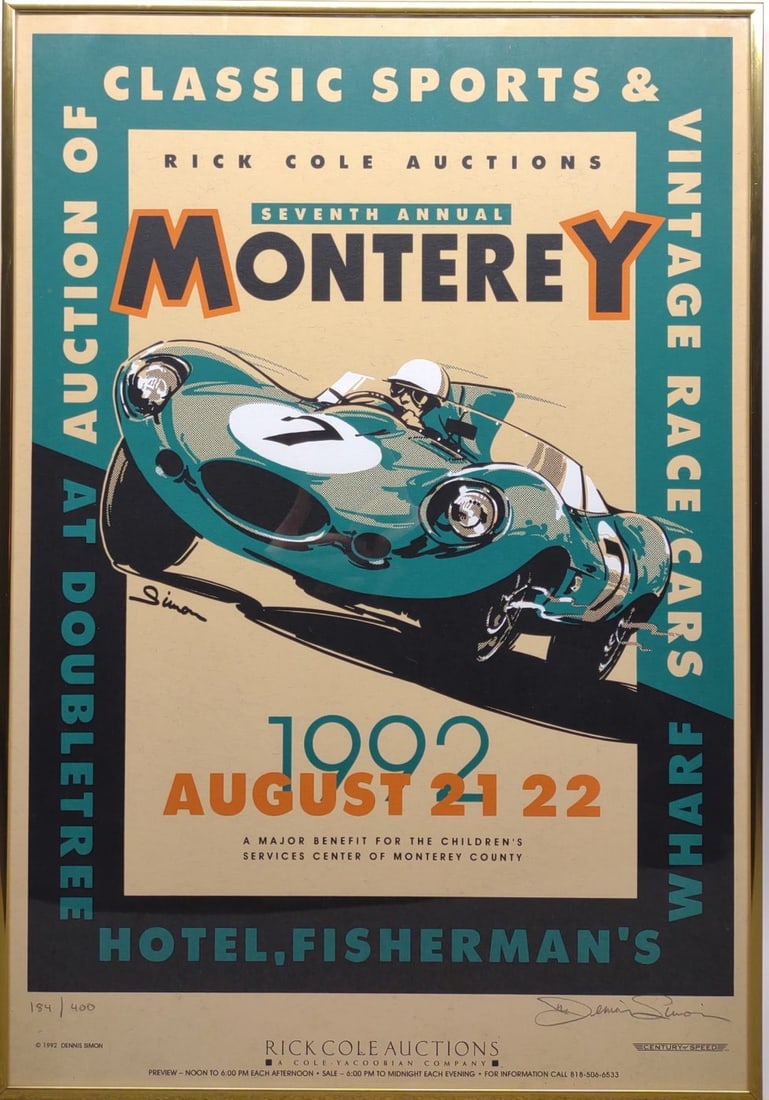 92 Dennis Simon Signed Race Car Auction Poster (1 of 8)