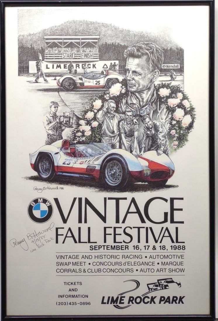 Penny Havard Signed 1988 BMW Car Show Poster (1 of 7)