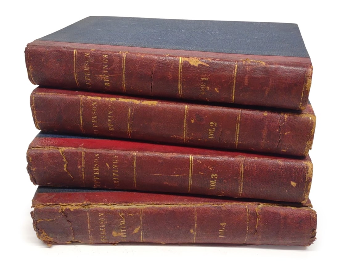 1829 Writings Of Thomas Jefferson Vol.1-4 Books (1 of 17)