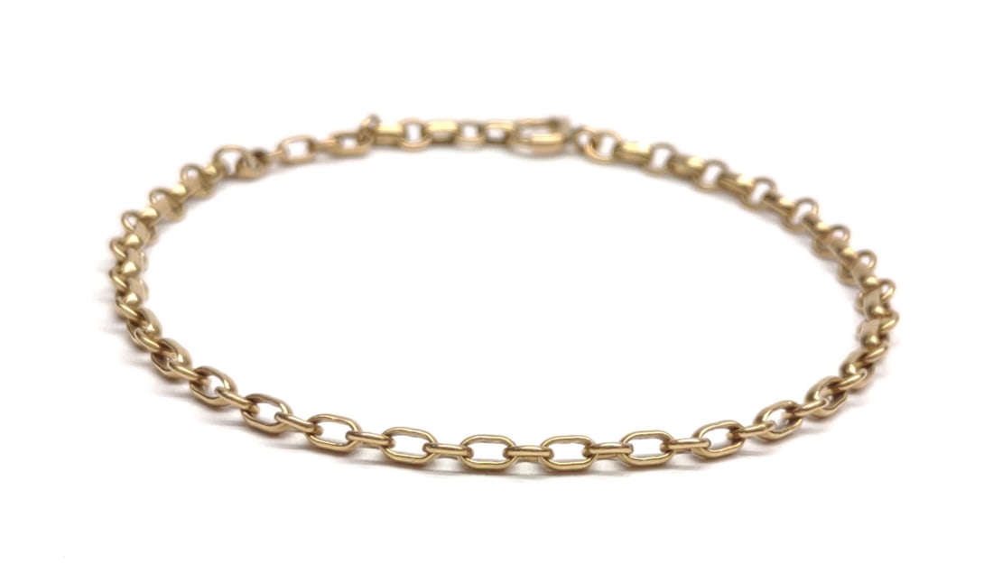 14K Yellow Gold Chain Bracelet (7" long) (1 of 5)
