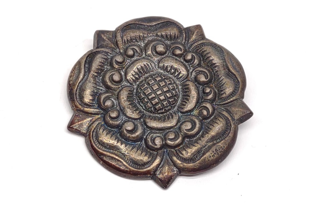 Henrik Moller Signed .830 Silver Rose Brooch (1 of 8)