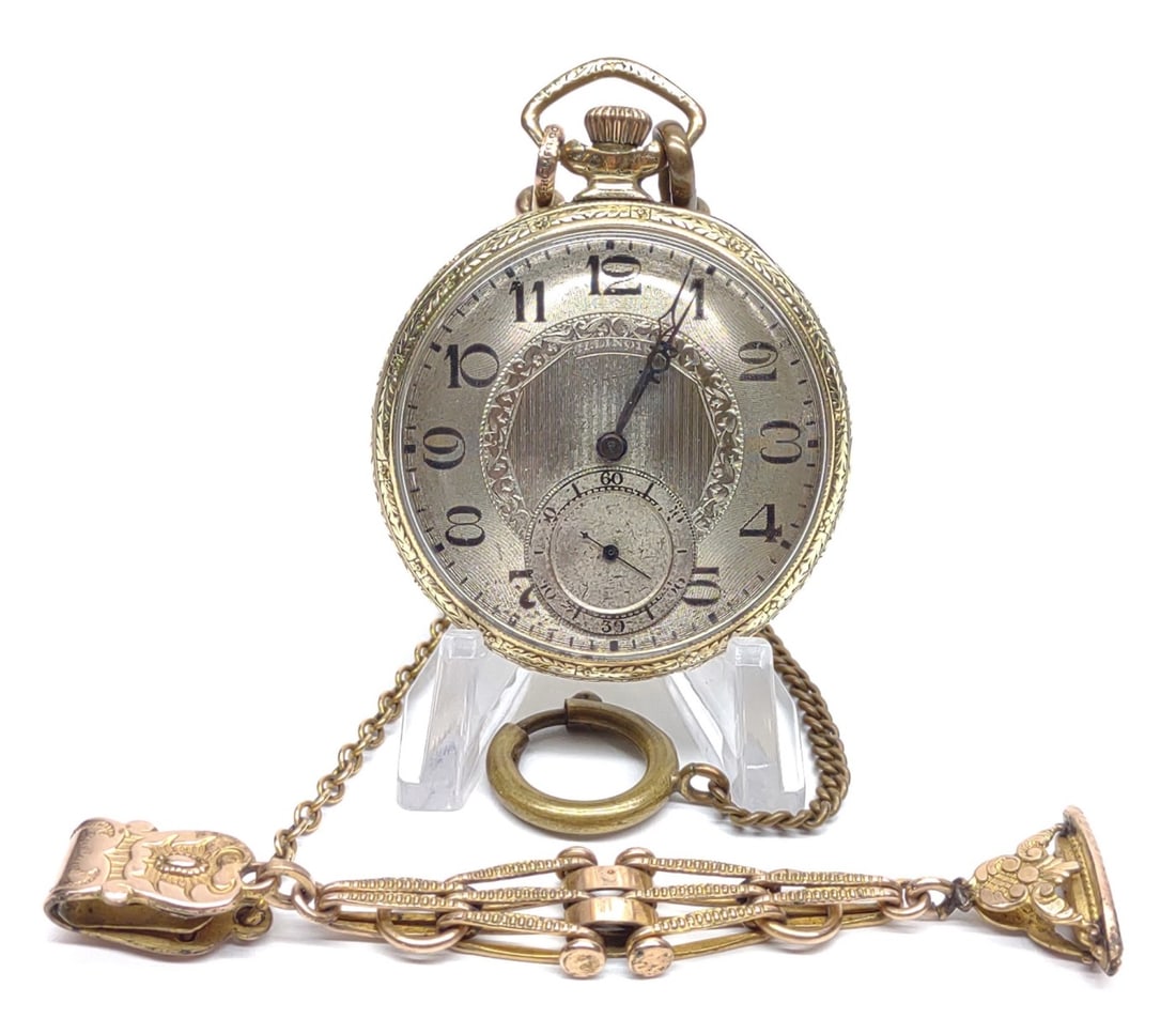 1920 Illinois Model 3 14k Gold Filled Pocket Watch (1 of 11)