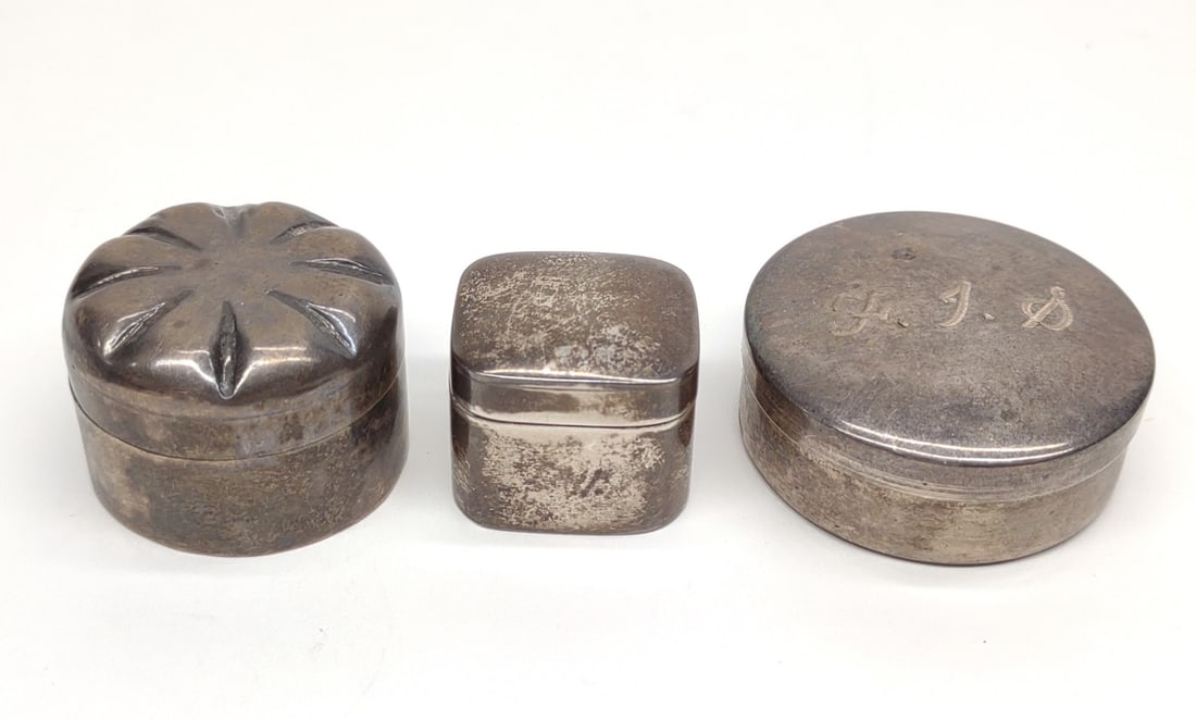 3 Sterling Silver Pill Boxes (1 of 9)