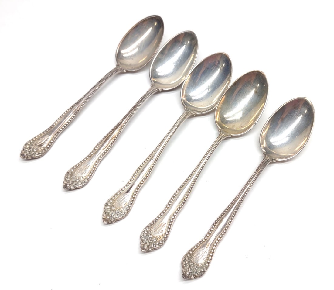 5 pc Sterling Silver Demitasse Spoon Set (1 of 5)