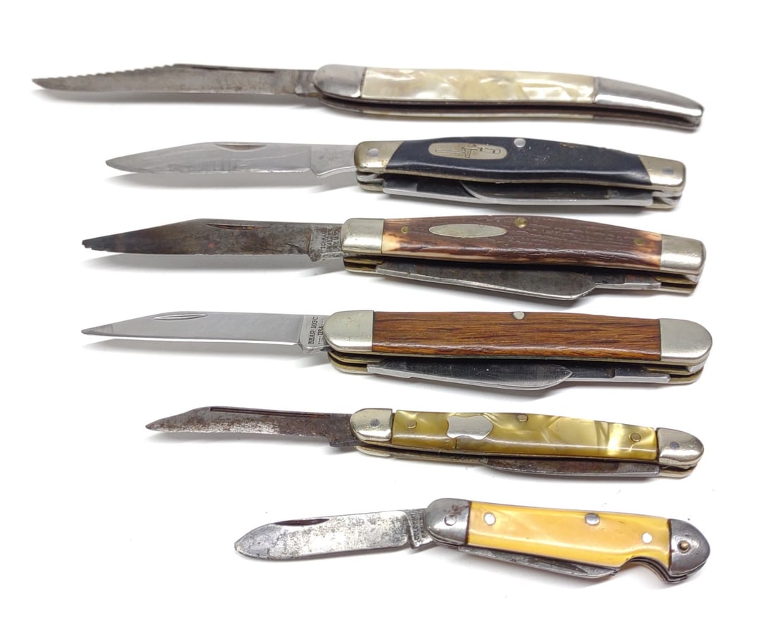 6 Vintage Pocket Knives (Buck, Schrade, Bear MGC) (1 of 10)