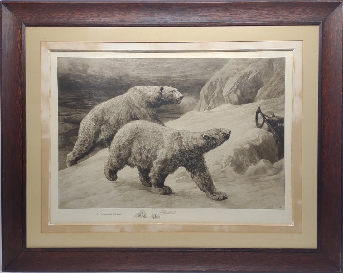 Herbert Dicksee Signed "In the Silent North" 1903 (1 of 12)