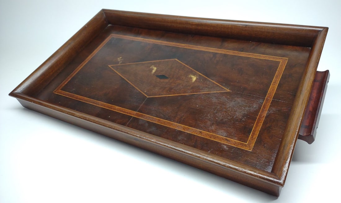 Art Deco Inlaid Wood & Bakelite Serving Tray (1 of 8)