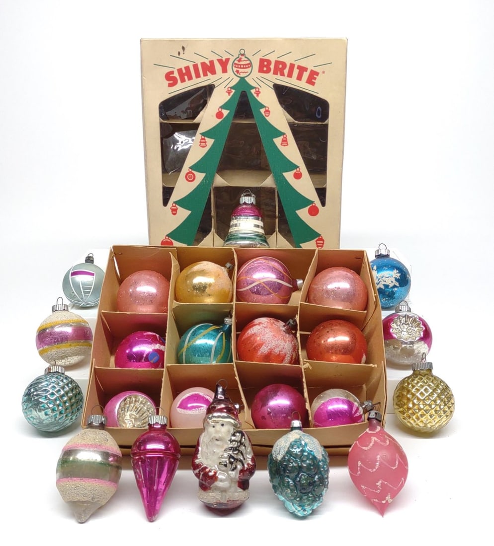 24 Vintage Figural Glass Christmas Ornaments (1 of 8)