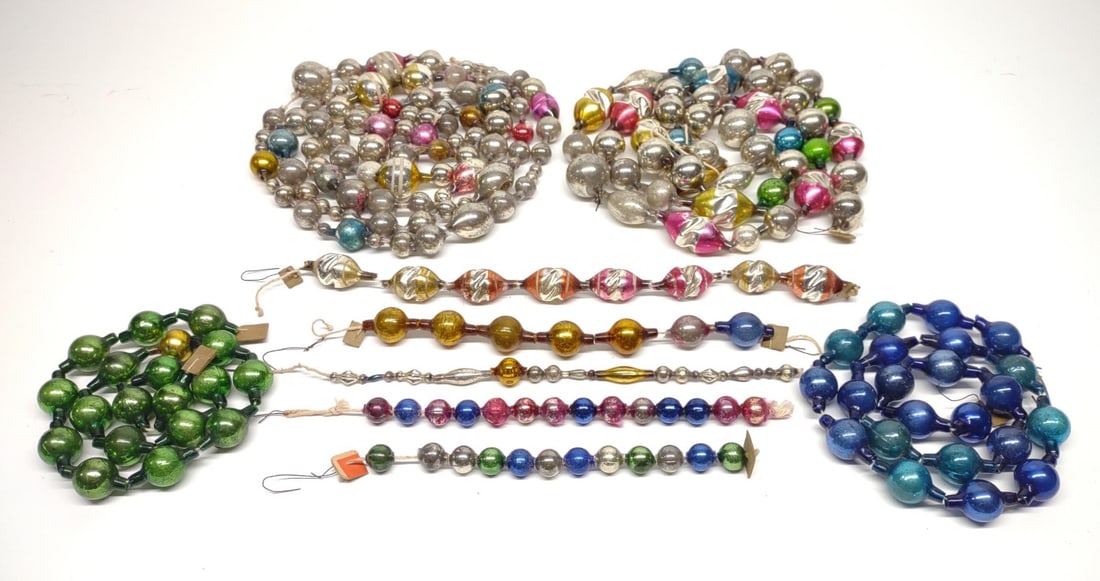 (9) Vintage Glass Bead Christmas Garland Strands (1 of 6)