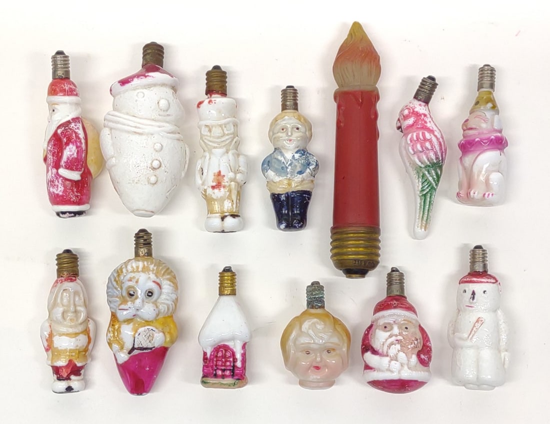 (13) Vintage Figural Christmas Light Bulbs (1 of 4)
