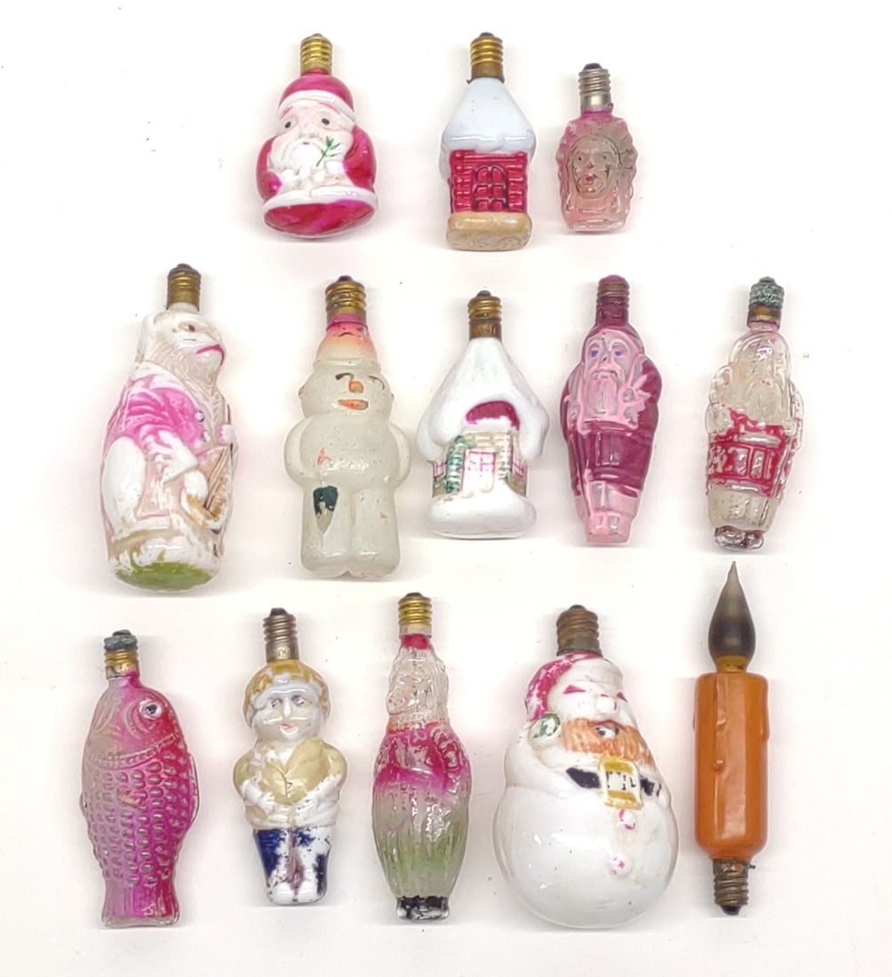 (13) Vintage Christmas Figural Light Bulbs (1 of 4)