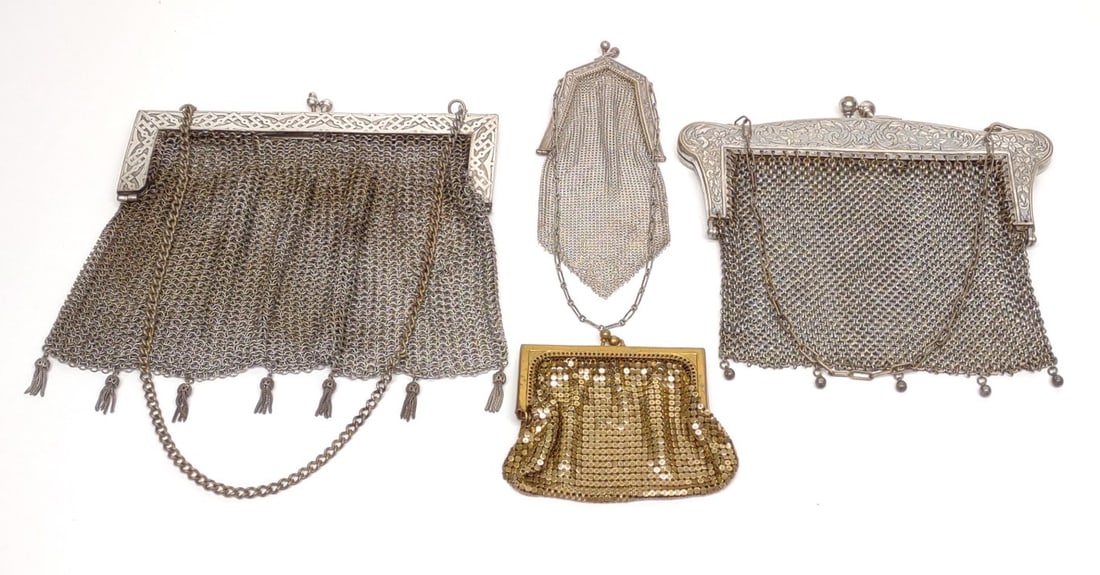 4 Vintage Metal Mesh Purses / Coin Purses (1 of 12)