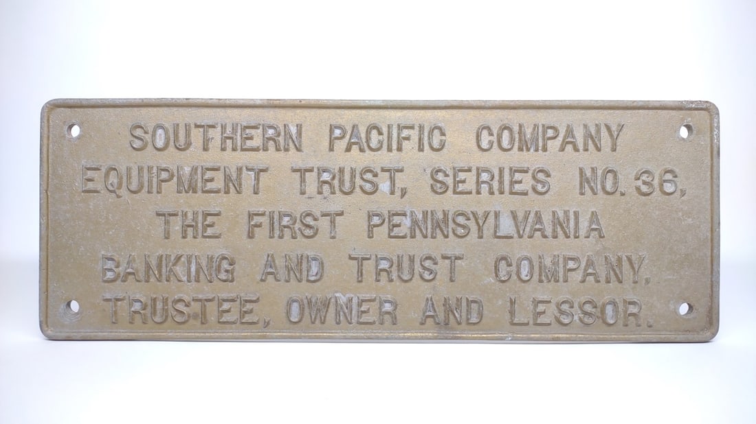 Vintage Southern Pacific Railroad Trust Plate (1 of 6)