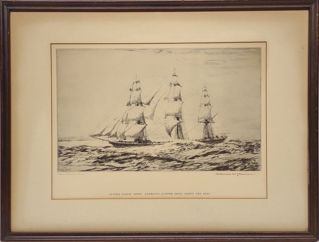 Norman Wilkinson Pencil Signed Ship Etching (1 of 8)