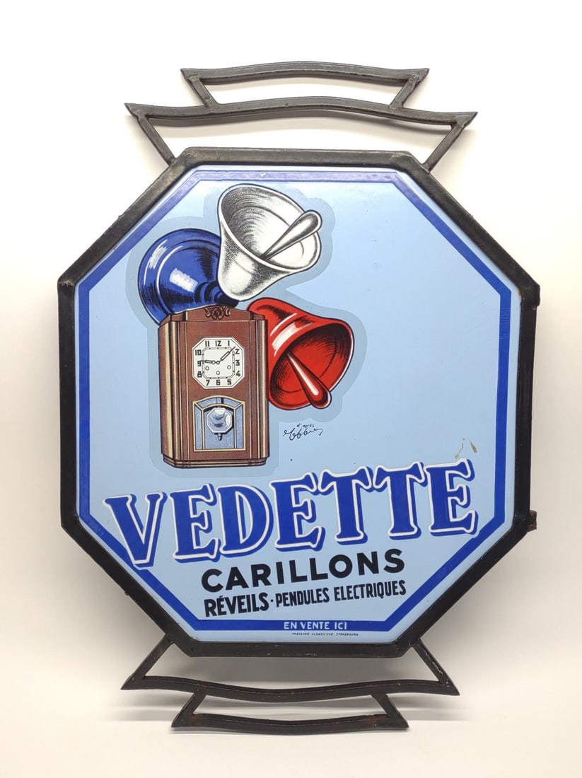 Double Sided Porcelain Enamel French Vedette Sign (1 of 13)